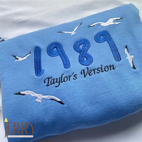 Carolina Blue 1989 Taylors Version Embroidered Shirt – Jerry Clothing