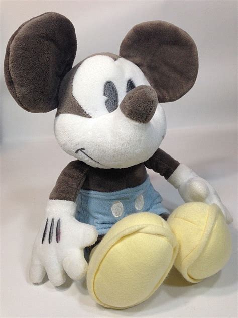 Hallmark Mickey Mouse Disney Plush Gray & Baby Blue Pastel Soft Toy Doll 12" - Mickey