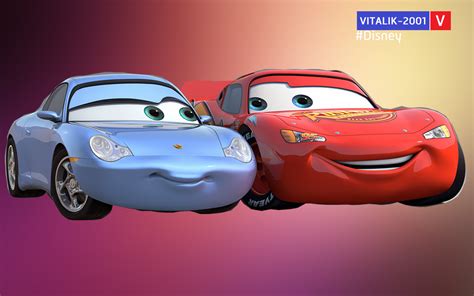 Cars. Lightning McQueen and Sally (Photoshop) by Vitalik-2001 on DeviantArt