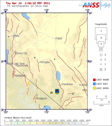 Usgs Earthquake Map California Nevada – Topographic Map of Usa with States