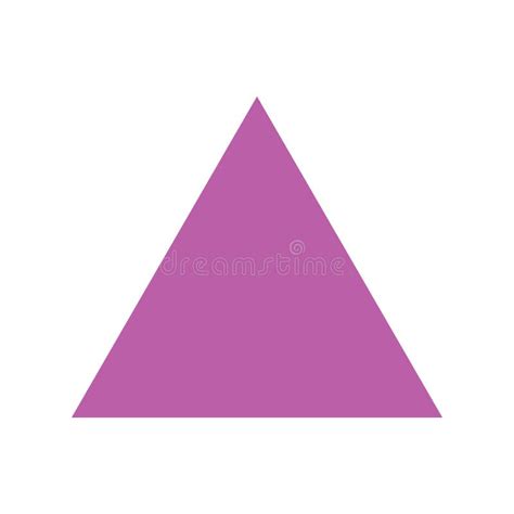 Purple Triangle Basic Simple Shapes Isolated on White Background ...