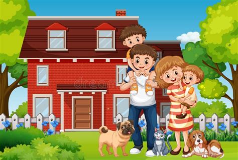 Family Front House Stock Illustrations – 6,979 Family Front House Stock Illustrations, Vectors ...