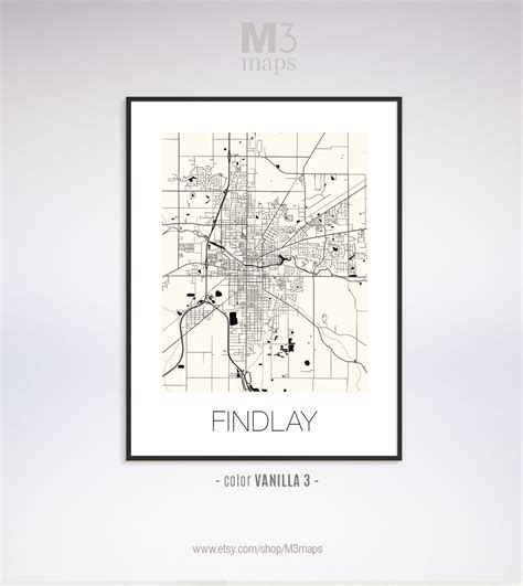 Findlay Ohio Findlay OH Map Findlay Map Findlay Print - Etsy