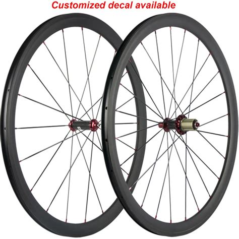 700C Road Bike Carbon Wheels 38mm Clincher full carbon Bicycle Wheelset ...