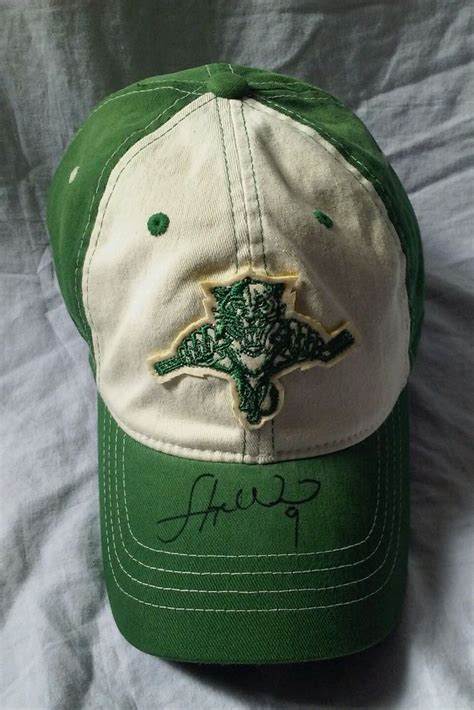 Florida Panthers NHL Reebok Autographed Green Baseball Cap Hat Shamrock ...