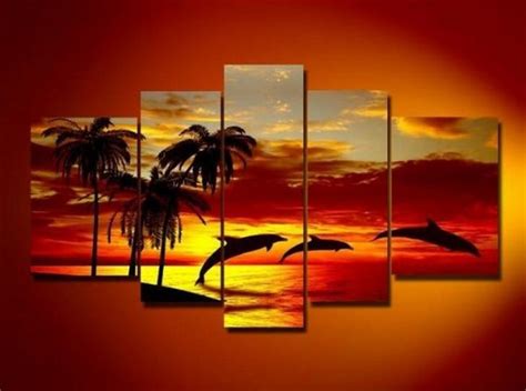 Hawaii Sunset Painting, Abstract Art, Canvas Painting, Wall Art, Large ...