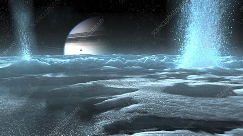 Water plumes of Enceladus - Stock Video Clip - K009/4846 - Science Photo Library