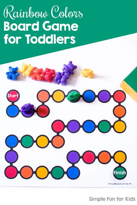 Rainbow Colors Board Game for Toddlers - Simple Fun for Kids