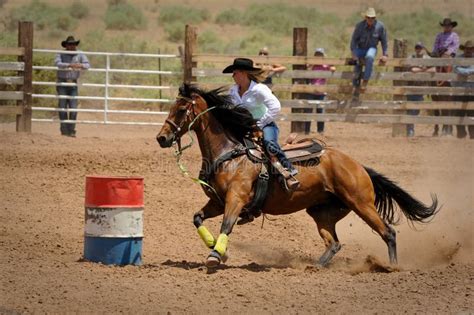 Rodeo Barrel Racing editorial stock photo. Image of champ - 20957648