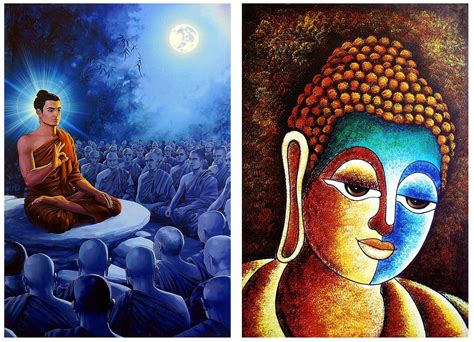 Gautam Buddha Picture - Set of 2 Posters