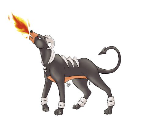 Houndoom Pokedex Collab Entry by AlexsBabyBear on DeviantArt