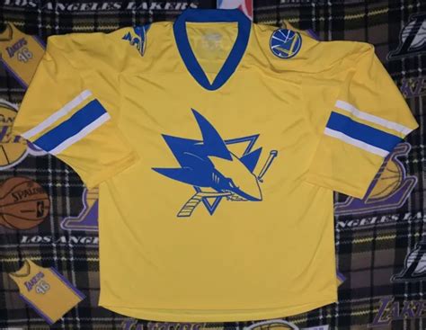 RARE SAN JOSE Sharks Golden State Warriors Bay Area Style NHL / NBA Jersey Sz M $38.00 - PicClick