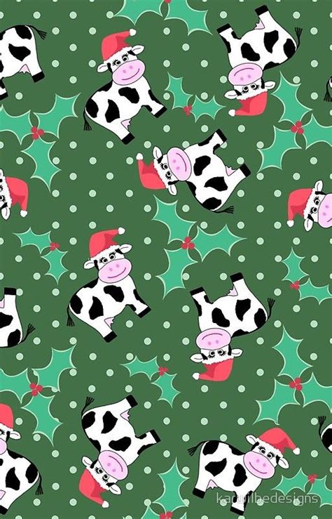 Christmas Cows and Holly | Wallpaper iphone christmas, Christmas ...