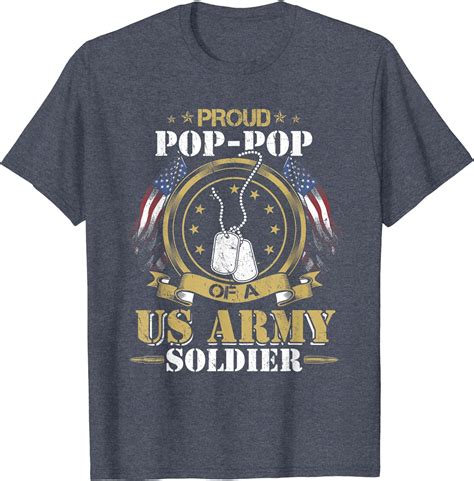 Proud Pop-Pop of a US Army Soldier Funny Military Pride T-Shirt