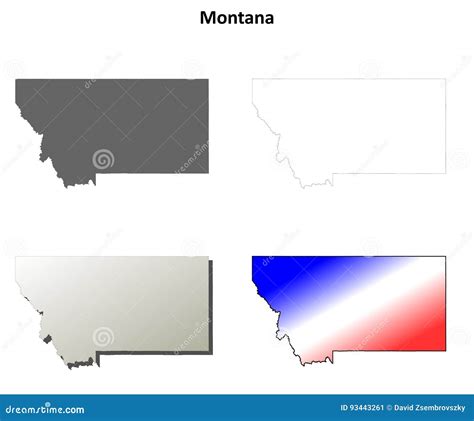 Montana Outline Map Stock Image | CartoonDealer.com #130697443