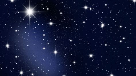 White Shimmering Stars With Background Of Dark Blue Sky HD Space ...