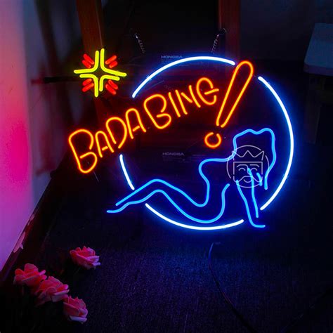 Bada Bing Wall Art Handmade Real Glass Neon Sign Light for Beer Bar ...