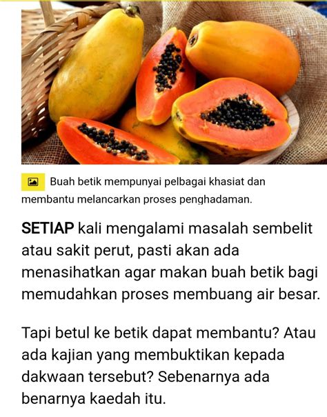 Warisan Petani: MB 144 : Manfaat Buah Betik