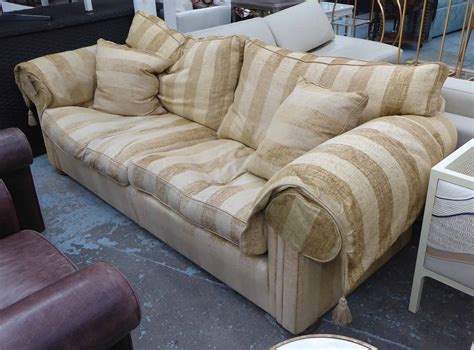 DURESTA SOFA, striped of large proportions, 103cm x 105cm H x 238cm.