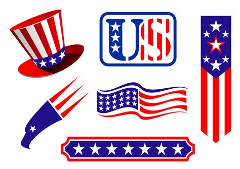 American patriotic symbols 11017291 Vector Art at Vecteezy