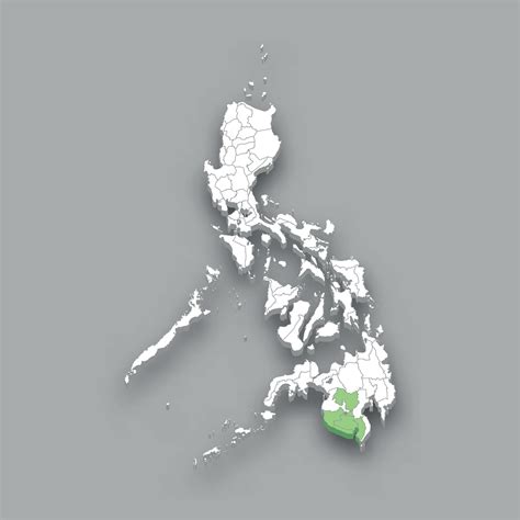 Soccsksargen region location within Philippines map 25354813 Vector Art ...