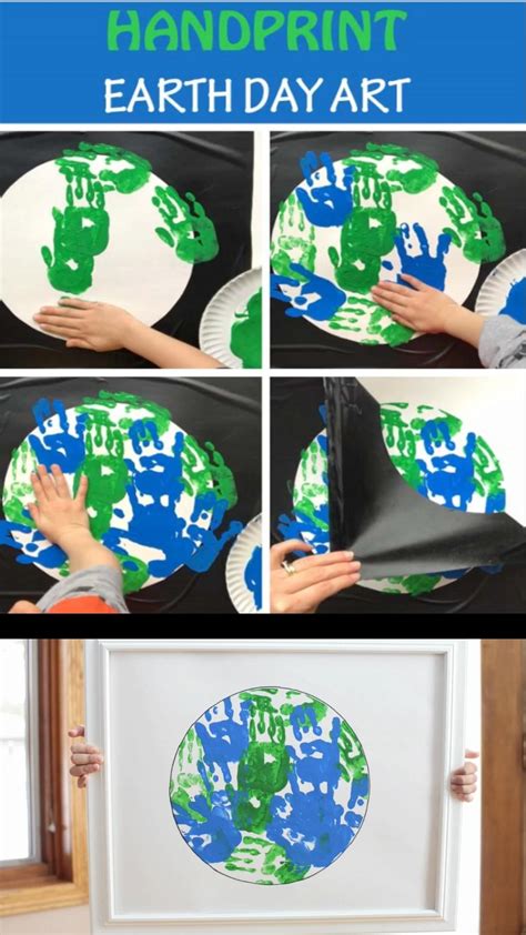 Handprint earth day art project for kids easy earth day craft – Artofit