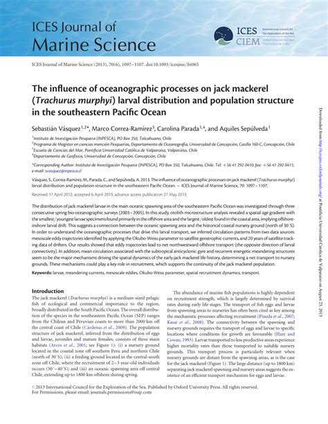 (PDF) Environmental Variability of the Chilean Jack Mackerel Habitat in ...