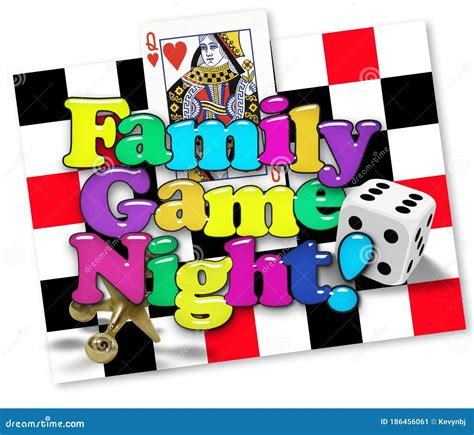 Family Game Night Invitation Artwork Logo Stock Image | CartoonDealer.com #186456061