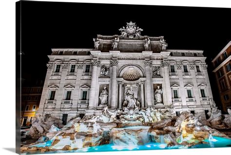 Trevi Fountain at Night, Rome, Italy, Europe | Great Big Canvas