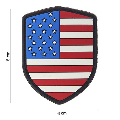 Patch, Tactical, American flag, 3D