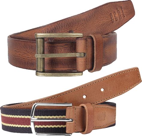 Buy Genuine Leather & Canvas Multi Color Belt at Amazon.in