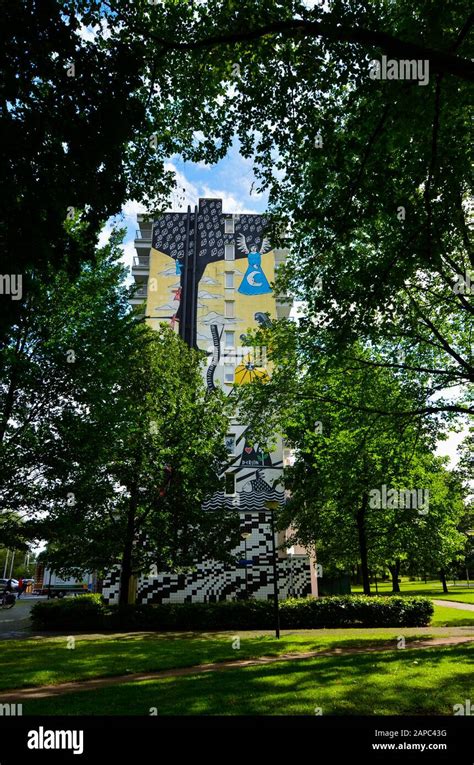 Amsterdam, Holland, August 2019. The Bijlmer district is considered the ...