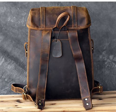 Leather Backpack Menmen Leather Backpackleather Bag Men Men - Etsy