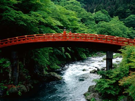 The Sacred Bridge, Daiya River, Nikko, Japan - Desktop Wallpaper