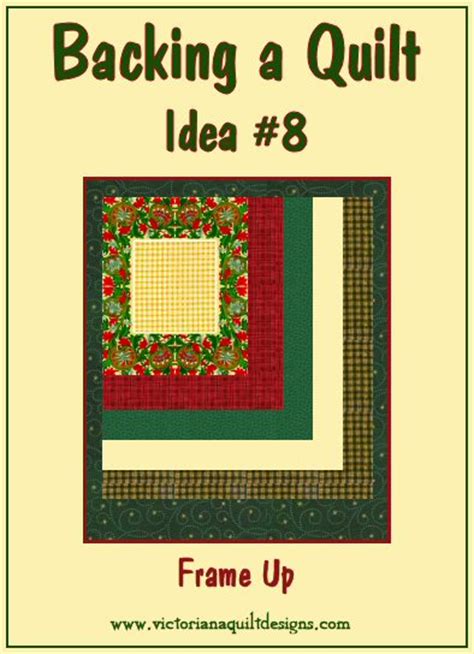 Quilt Backing Ideas from Victoriana Quilt Designs