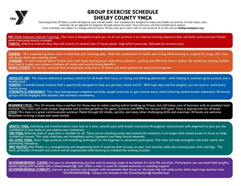 Group Exercise Classes - Shelby County YMCA