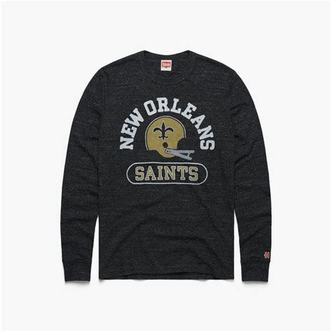 New Orleans Saints Throwback Helmet Long Sleeve Tee | Retro NFL Shirt ...