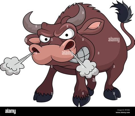 Angry bull cartoon Stock Vector Images - Alamy