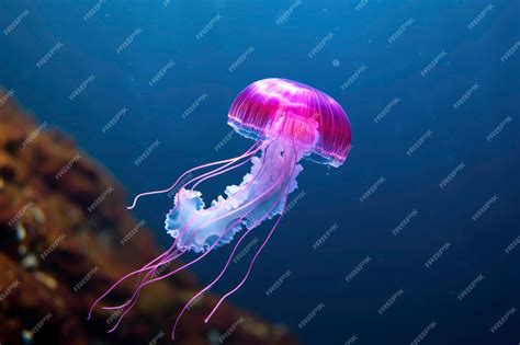 Premium AI Image | Mauve stinger purple jellyfish