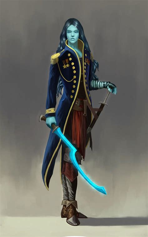 [ART] Captain Rain Fleetfoot, Water Genasi : r/DnD