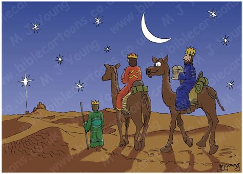 Bible Cartoons: Matthew 02 - The Nativity - 3 wise men