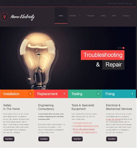 Electrical Contractor Website Templates