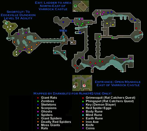 Varrock Sewers Map - RuneScape Guide - RuneHQ