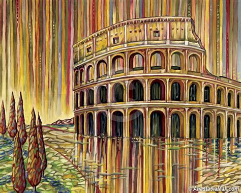 Roman Colosseum painting - by Anastasia Mak