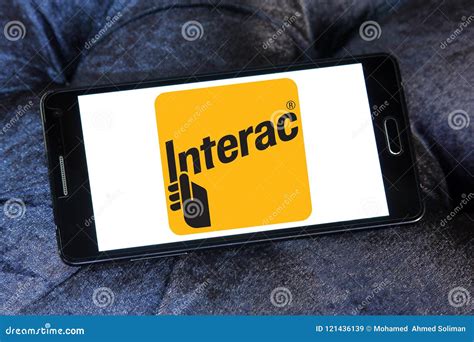 Interac Corporation logo editorial stock image. Image of editorial - 121436139