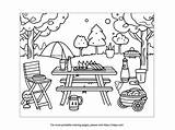 Coloring Pages  Picnic Scene 159657 sketch template