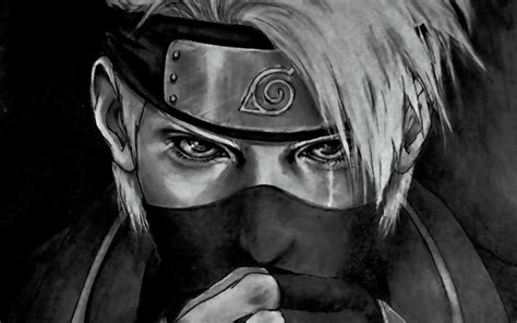 Download wallpapers Kakashi Hatake, monochrome, Naruto characters ...