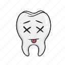 Cartoon, dental, dentist, emoji, smiley, tooth icon