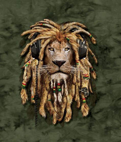 Rasta Lion Digital Art by David Penfound - Fine Art America