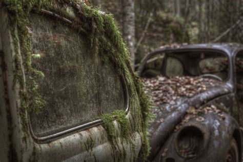 Car Graveyard Sweden by Andre Govia., via Flickr Abandoned Cars, Abandoned Buildings, Abandoned ...